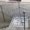 sgabello da esterno in ferro battuto