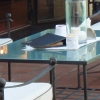 salotto piscina in ferro battuto